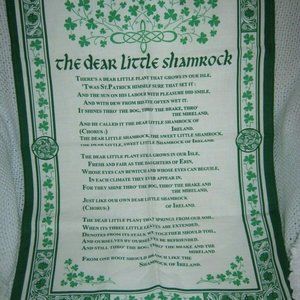 The Dear Little Shamrock Linen Cotton Tea Towel